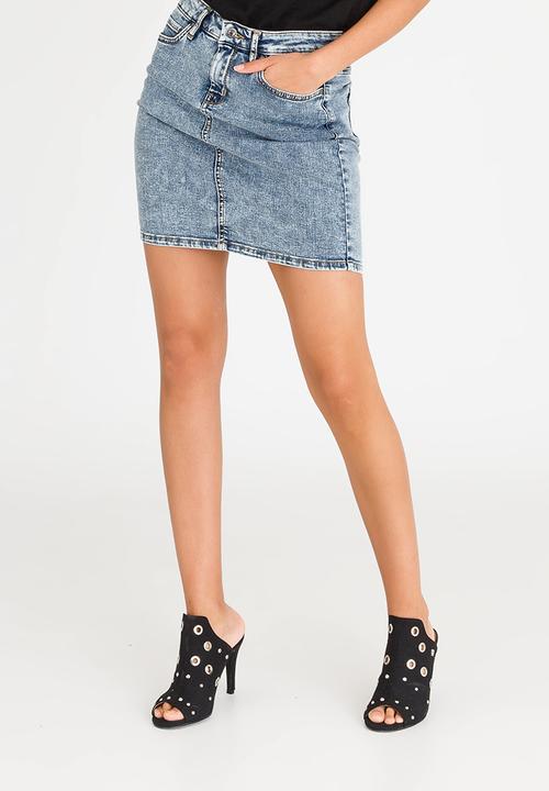 GUESS - Guess Sarah Bodycon Mini Skirt Blue