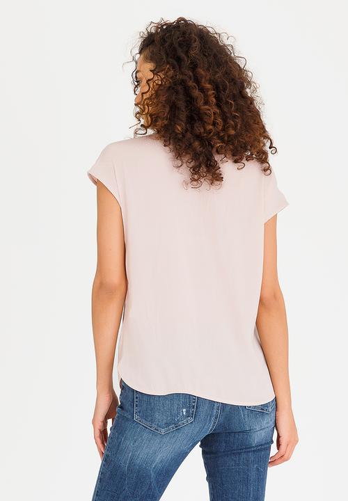 Vero Moda - Abby Cap Sleeve Top Pale Pink