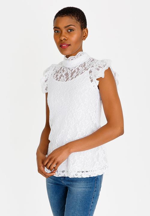 edit - Lace Top with Inner Cami White