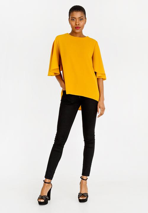 c(inch) - Flared Sleeve Blouse Yellow