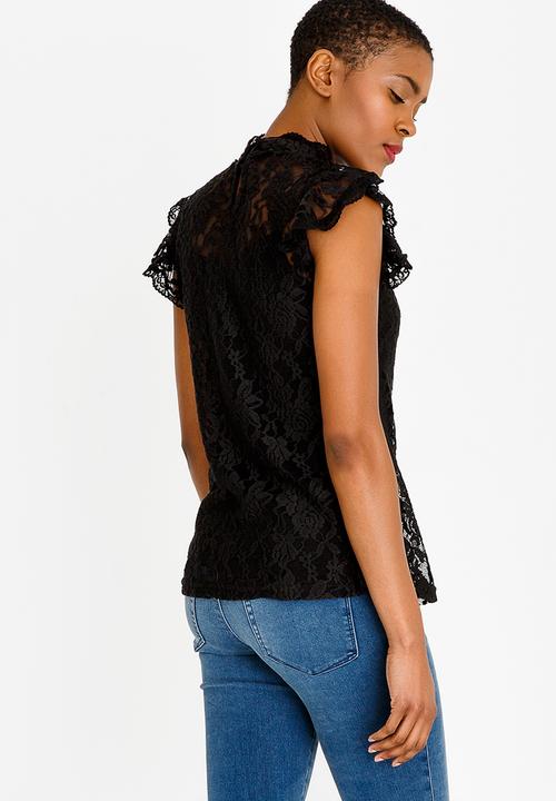 edit - Lace Top with Inner Cami Black