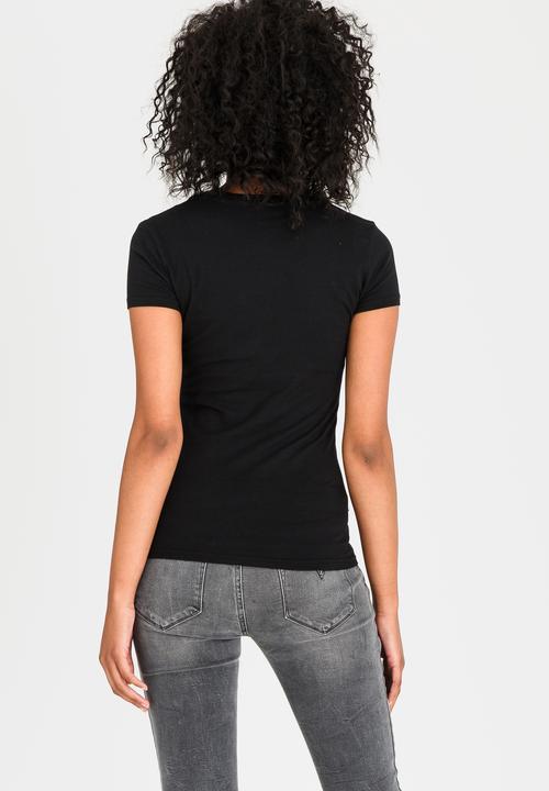 GUESS - Guess Sketchy Plaid Tri R3 Tee Black