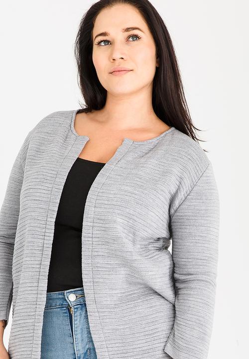 edit Plus - Everyday Light-weight Cardi Grey Melange