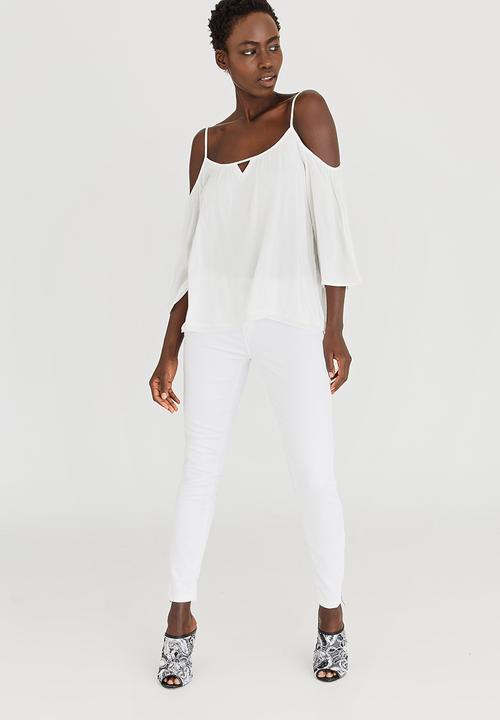 Vero Moda - Deb Cold Shoulder Top White