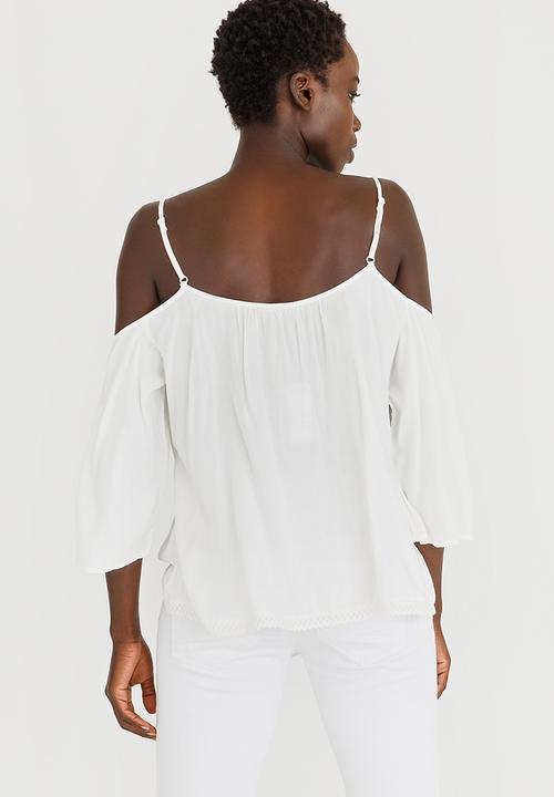 Vero Moda - Deb Cold Shoulder Top White