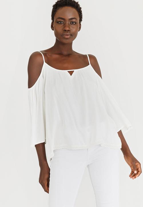 Vero Moda - Deb Cold Shoulder Top White