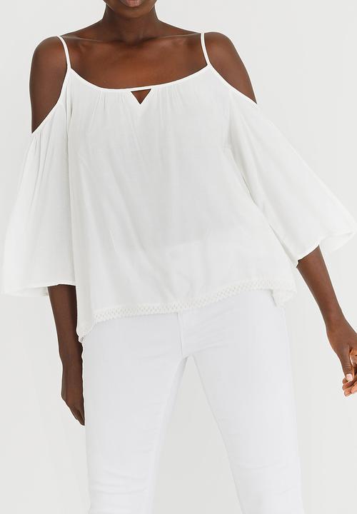 Vero Moda - Deb Cold Shoulder Top White