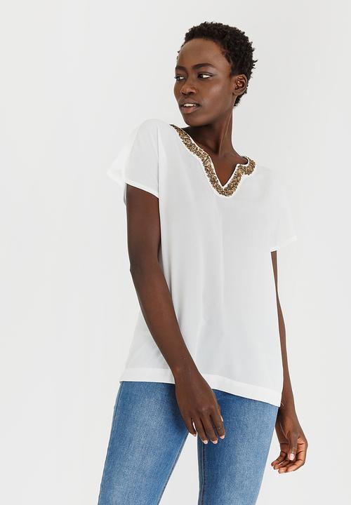 Vero Moda - Carol Short Sleeve Top White