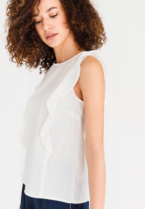 Vero Moda - Debbie Ruffle Top White