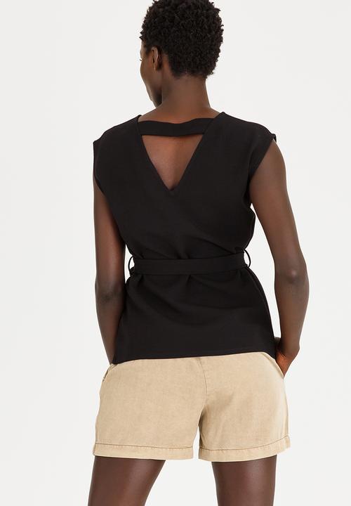 Vero Moda - Lauren Belted Top Black