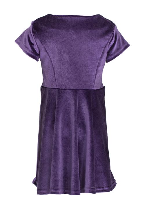 See-Saw - Velour Cap Sleeve Dress Dark Purple
