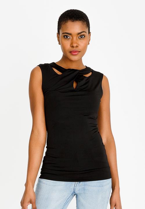 edit - Cut out detail cami - black