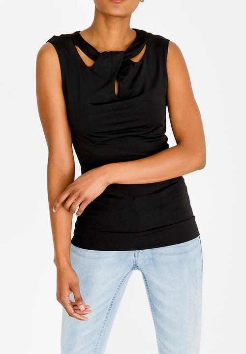 edit - Cut out detail cami - black