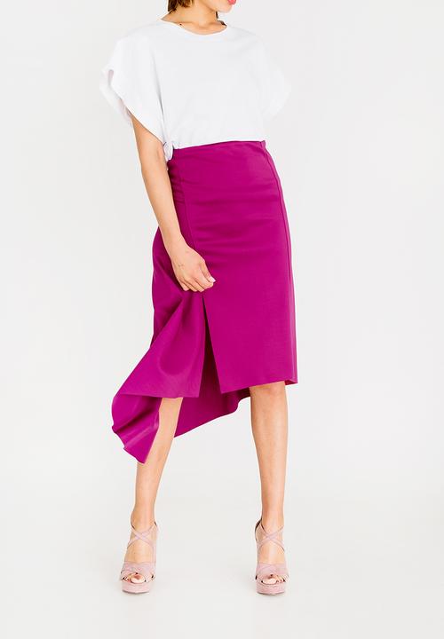 STYLE REPUBLIC - Asymmetrical Skirt Magenta