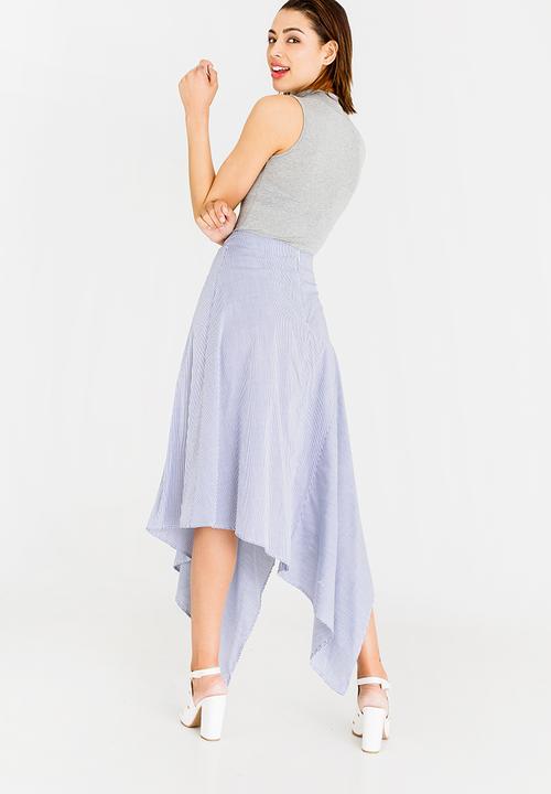 STYLE REPUBLIC - Asymmetrical Skirt Blue
