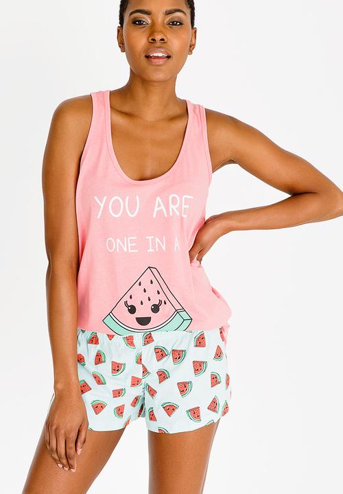Brave Soul - Melon Pyjama Set Mid Pink