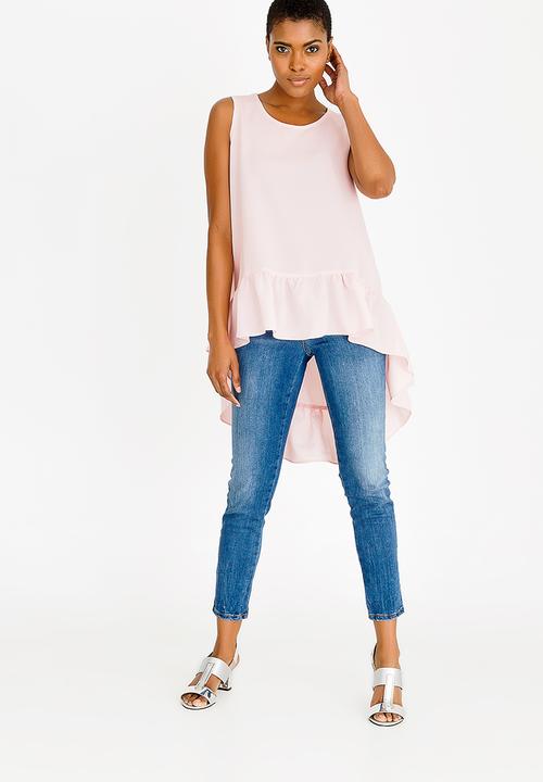 edit - Dipped hem top - pink 