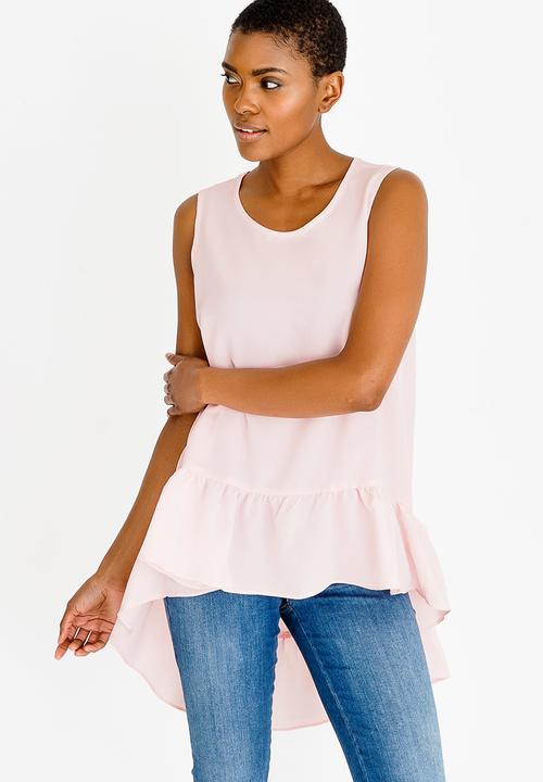 edit - Dipped hem top - pink 