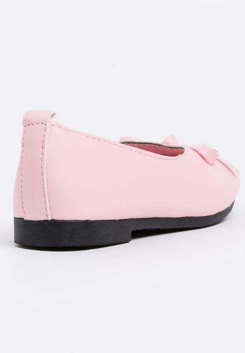 Pop Candy - Pumps with Bow Detail Pale Pink