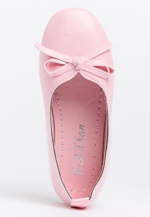 Pop Candy - Pumps with Bow Detail Pale Pink
