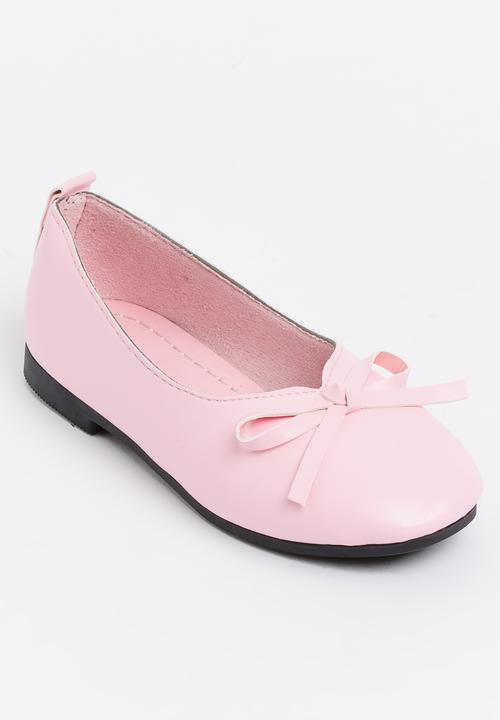 Pop Candy - Pumps with Bow Detail Pale Pink