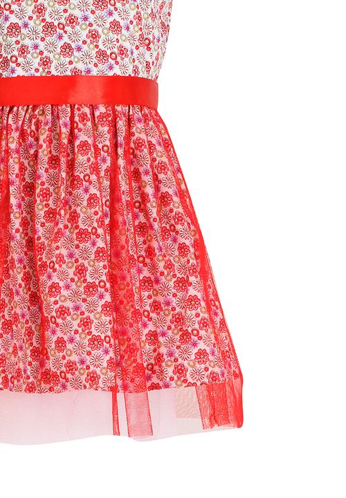 See-Saw - Mesh Overlay Dress Multi-colour