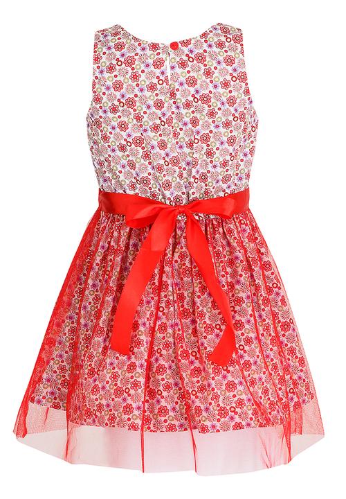 See-Saw - Mesh Overlay Dress Multi-colour