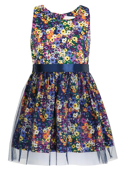 See-Saw - Mesh Overlay Dress Multi-colour