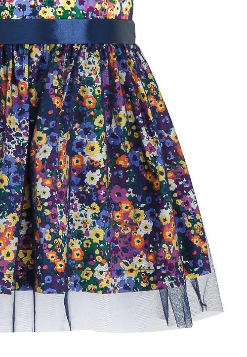 See-Saw - Mesh Overlay Dress Multi-colour