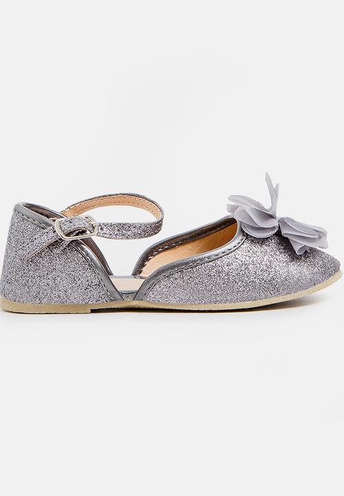 Pop Candy - Flower detailed pump - grey 
