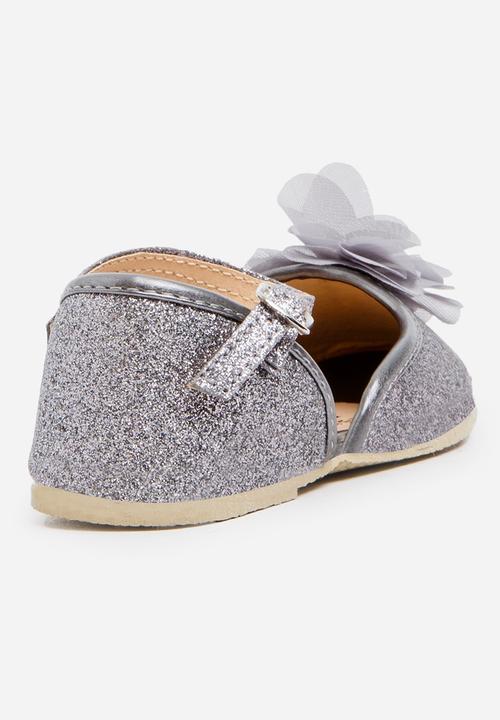 Pop Candy - Flower detailed pump - grey 