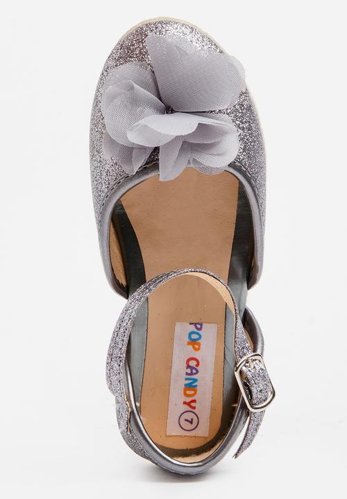 Pop Candy - Flower detailed pump - grey 