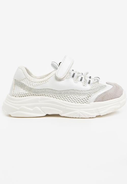Pop Candy - Glitter Mesh Sneaker White