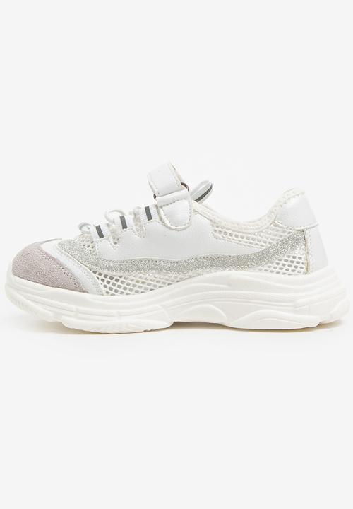 Pop Candy - Glitter Mesh Sneaker White