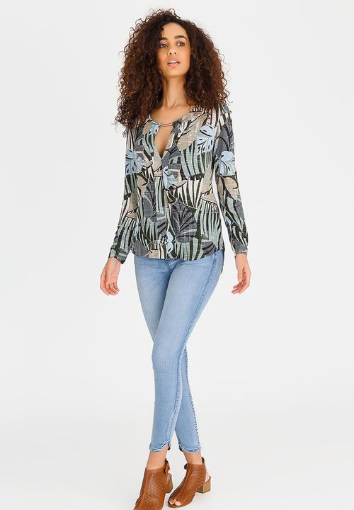 Kate Jordan - Rose Gold Trim Top Green