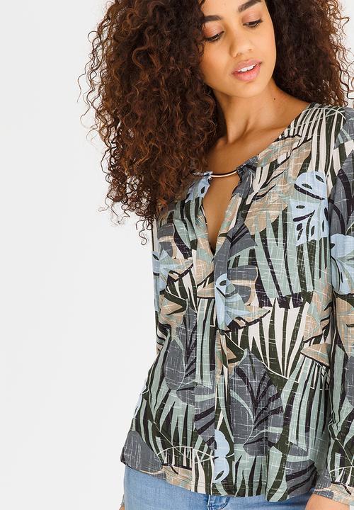 Kate Jordan - Rose Gold Trim Top Green