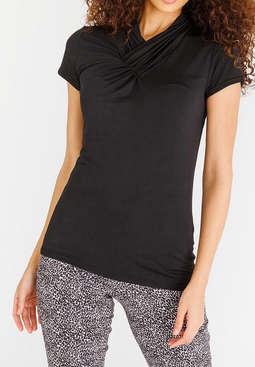 edit - Neckline Detail Top Black