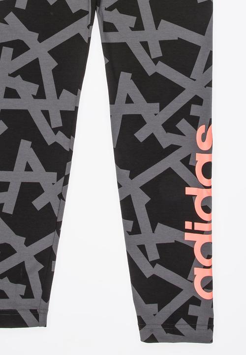 adidas Performance - Linear Print Tights Black