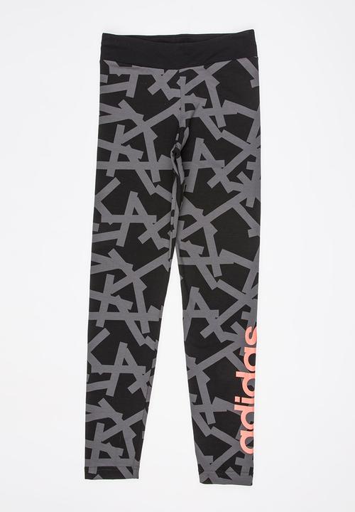 adidas Performance - Linear Print Tights Black