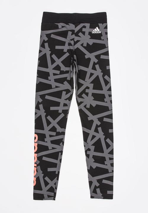 adidas Performance - Linear Print Tights Black