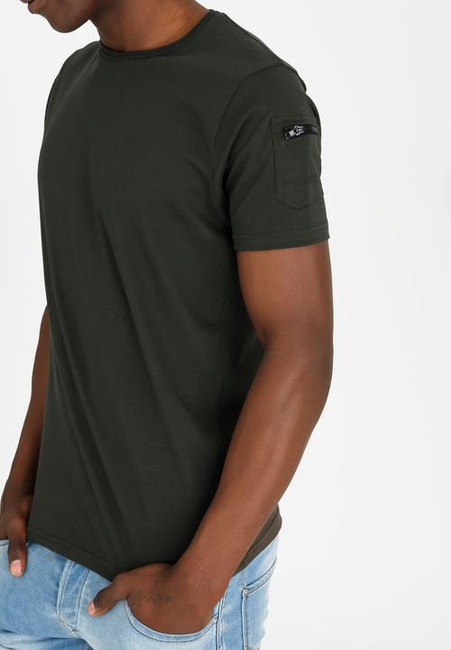Brave Soul - Kershaw Basic Tee Khaki Green
