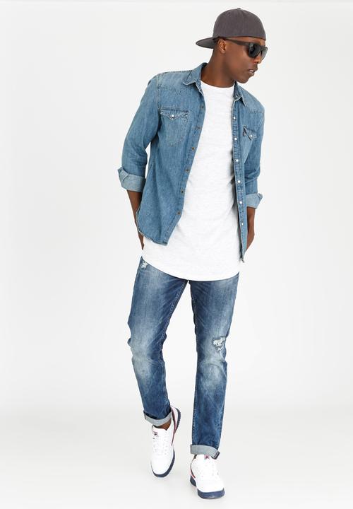 Brave Soul - Lutheran Raglan Longline Tee Grey