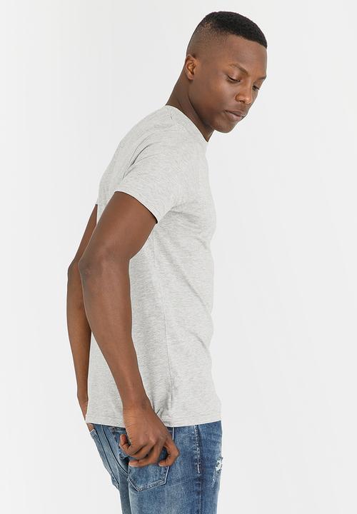 Brave Soul - Clover Chambray Pocket Tee Grey