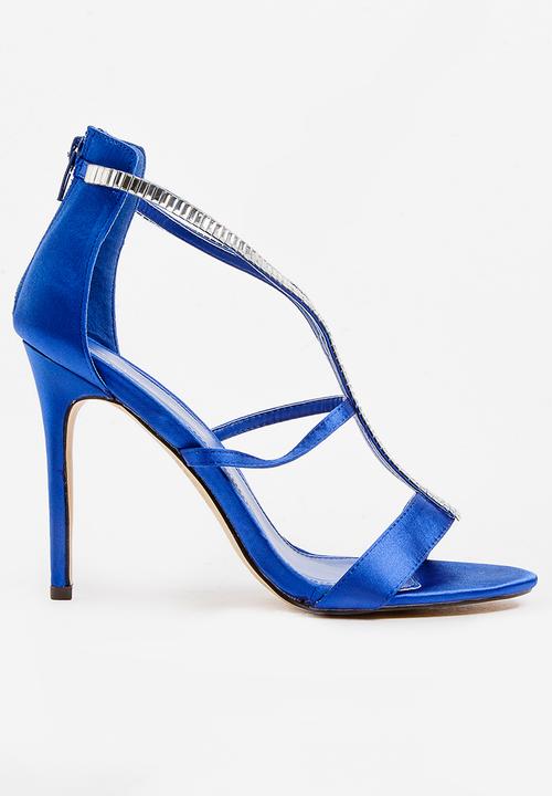 SISSY BOY - Diamante heel - blue