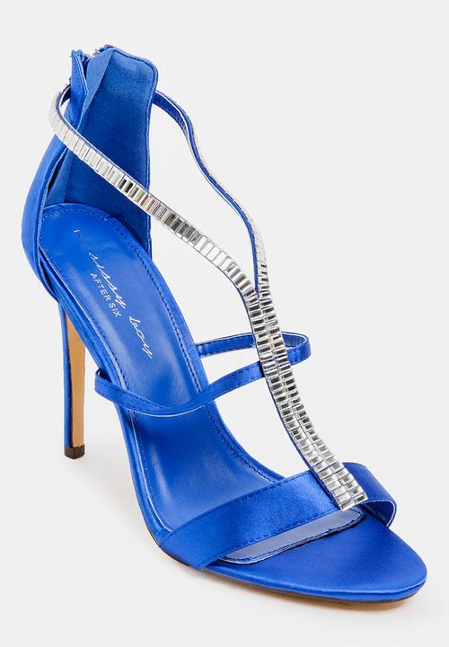 SISSY BOY - Diamante heel - blue