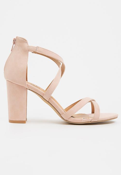 pale pink open toe heels