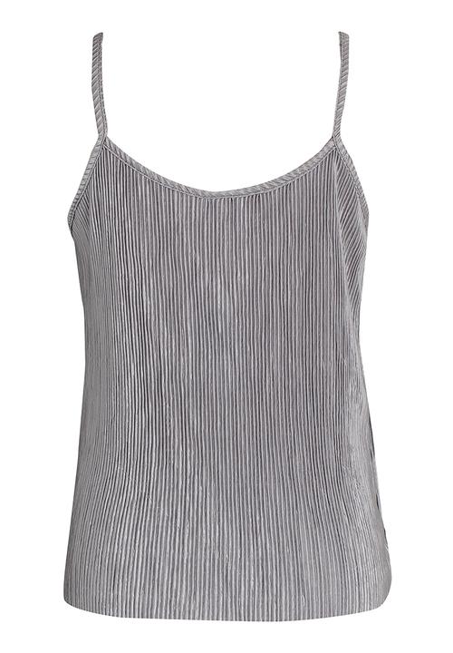Rebel Republic - Metalic Layer Spaghetti Strap Top Grey