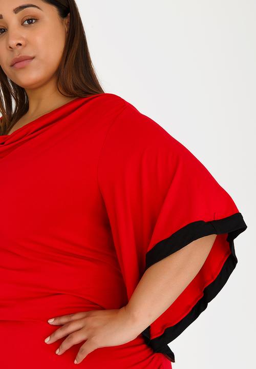 edit Plus - Colour Blocked Top Red