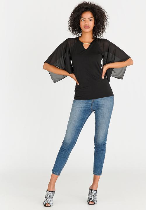 edit - Volume Sleeve T-shirt Black