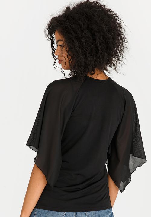 edit - Volume Sleeve T-shirt Black